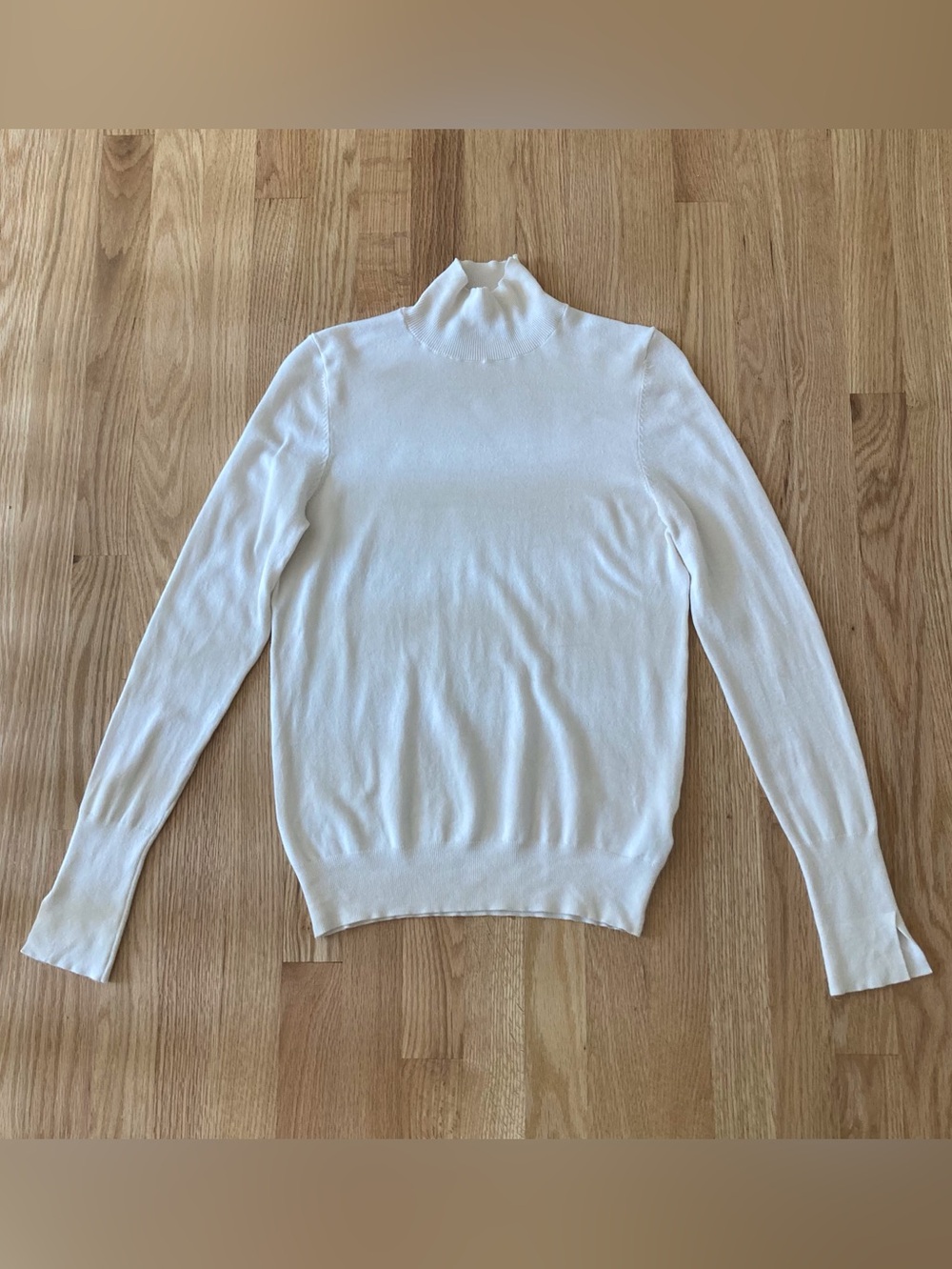ZARA Classic Ivory Mock Neck Sweater Sz M